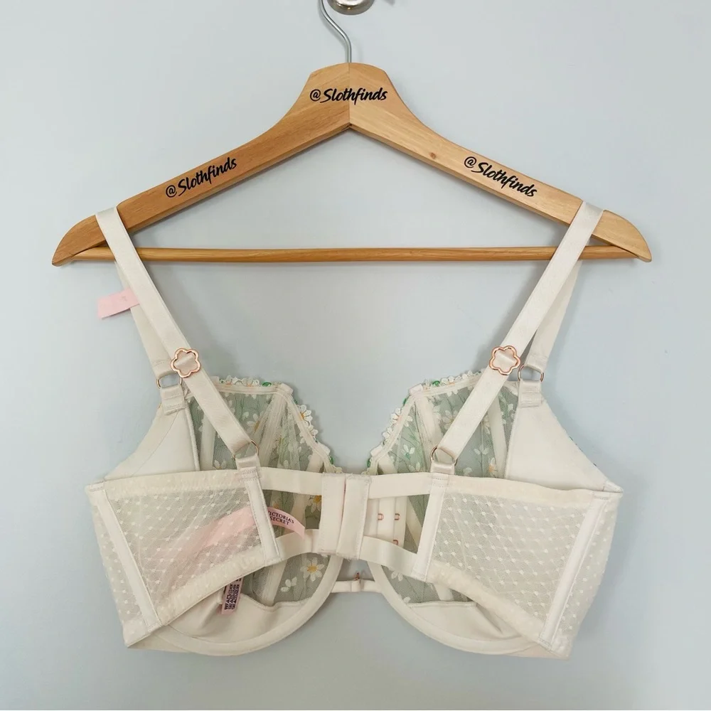 Victorias Secret Dream Angels Daisy Embroidered Push-up Bra- Size 38DDD-NWT